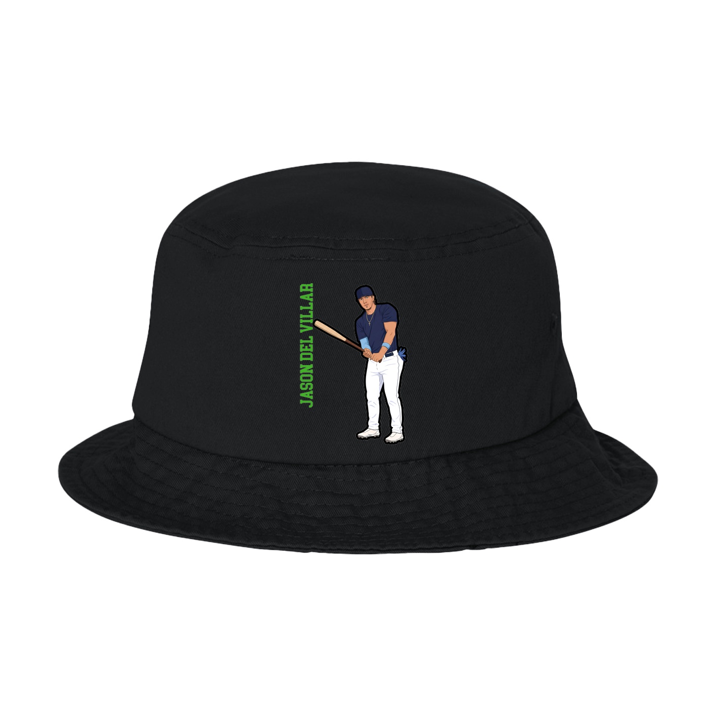 Bucket Cap — Name Vertical in Black
