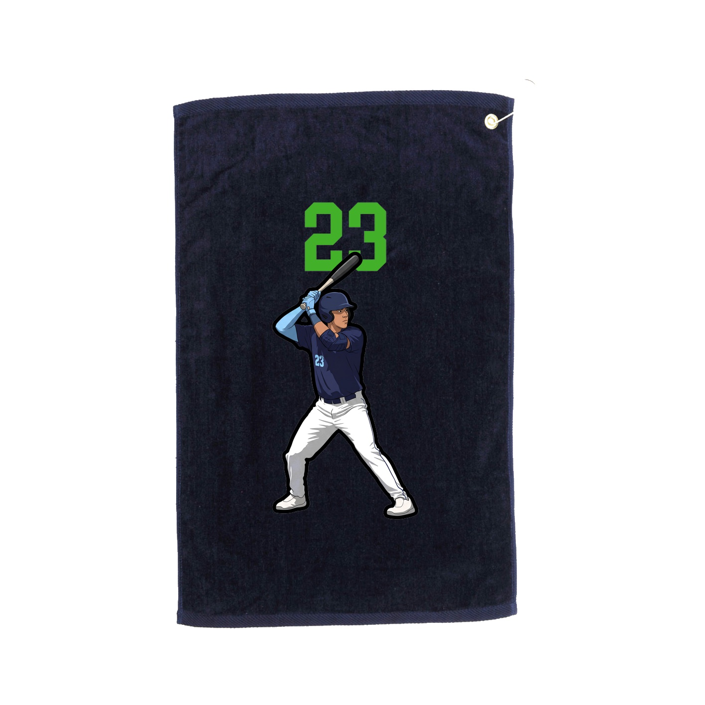 Golf Towel — Number Top in Navy