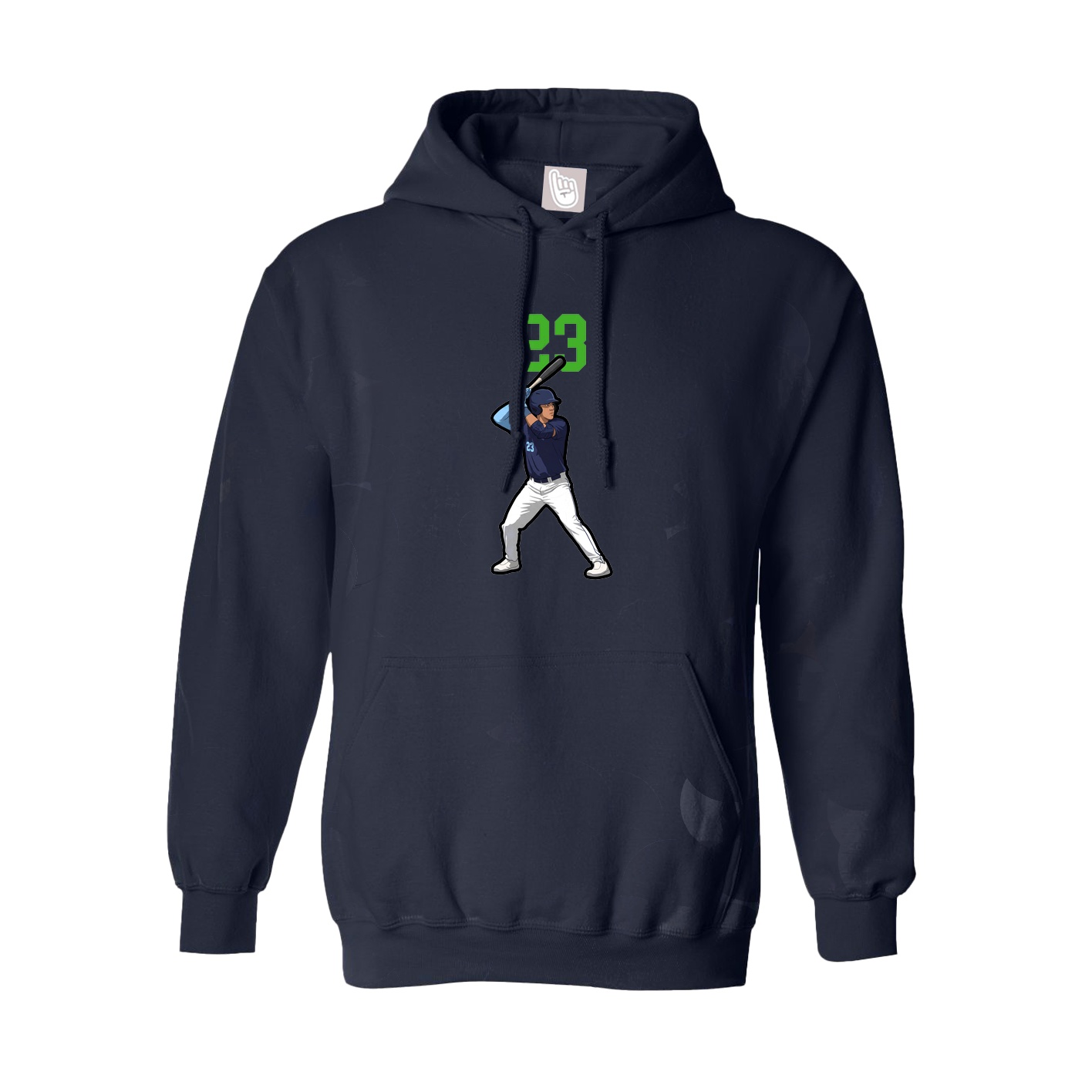Youth Hoodie — Number Top in Navy