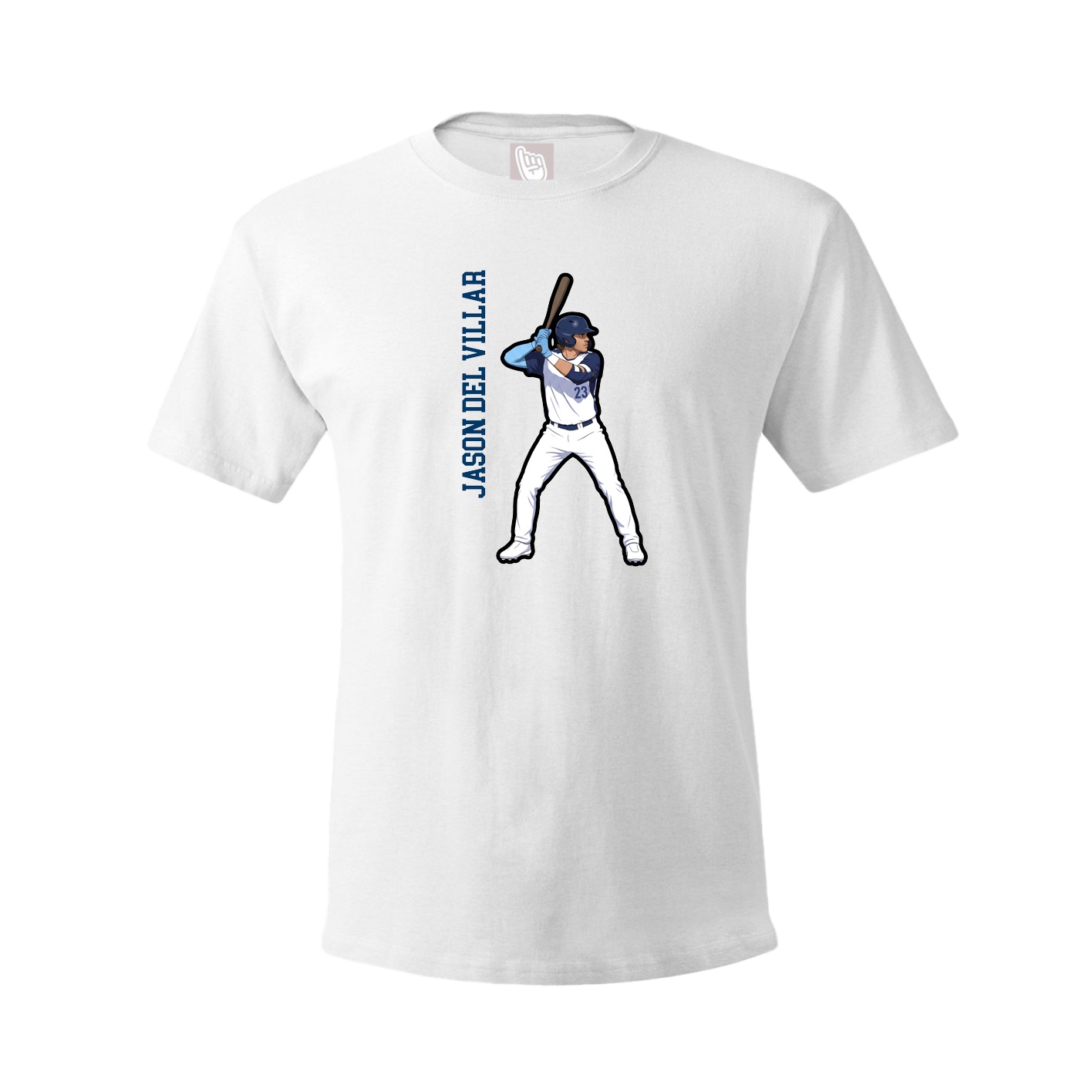 Tee — Name Vertical in White