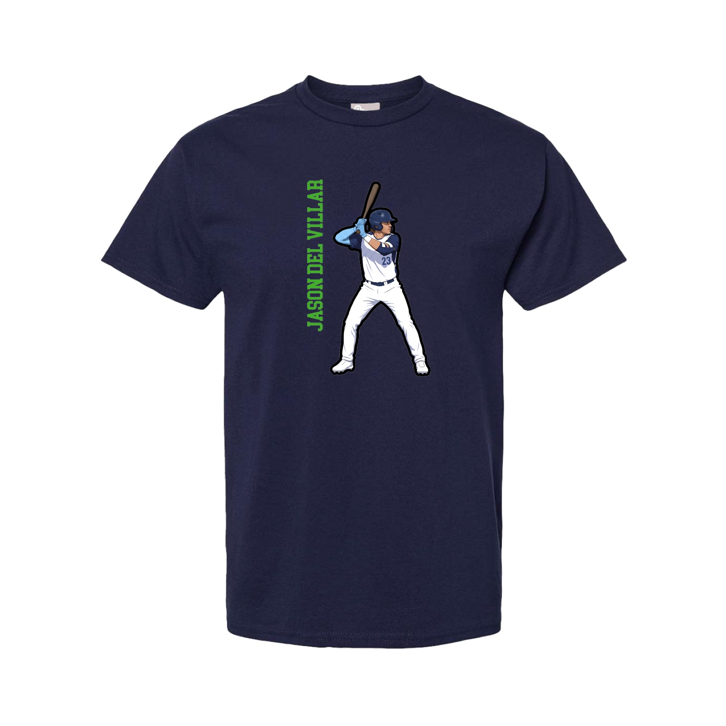 Youth Tee — Name Vertical in Navy