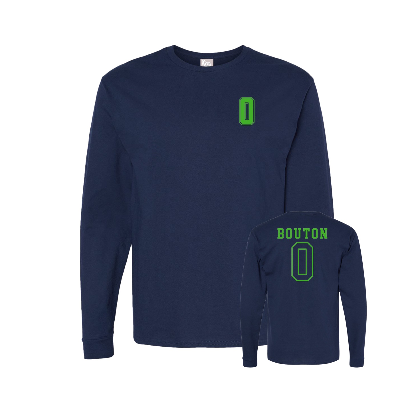 Long Sleeve Tee — Chest Back in Navy