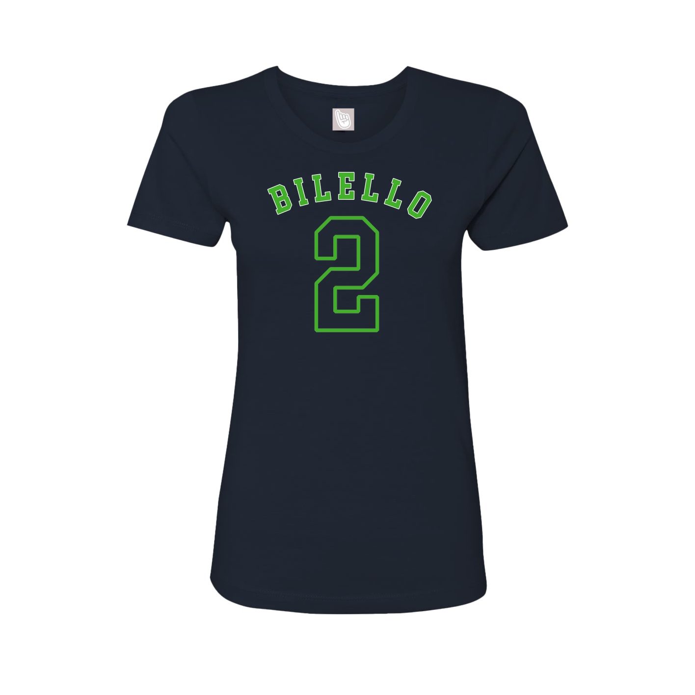 Fitted Women's Tee — Shirsey Arch in Navy