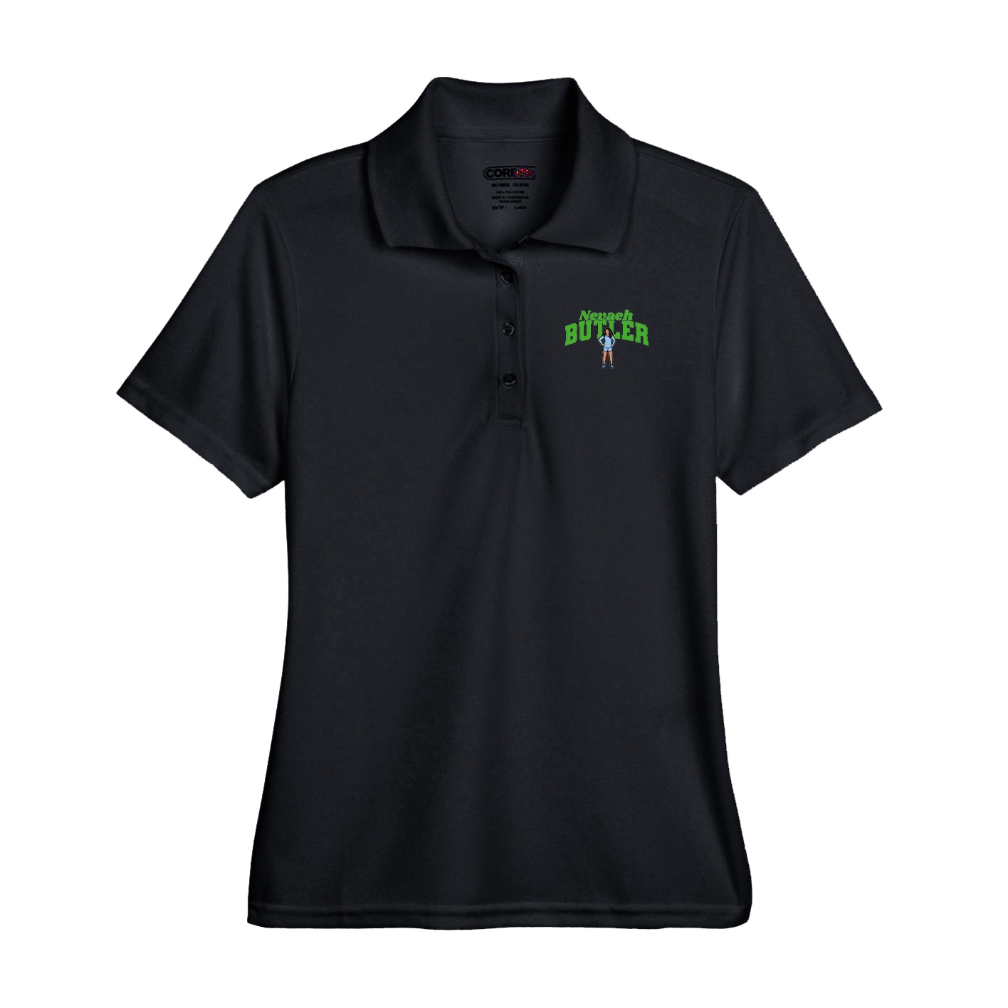 Performance Polo — Signature Arch in Black