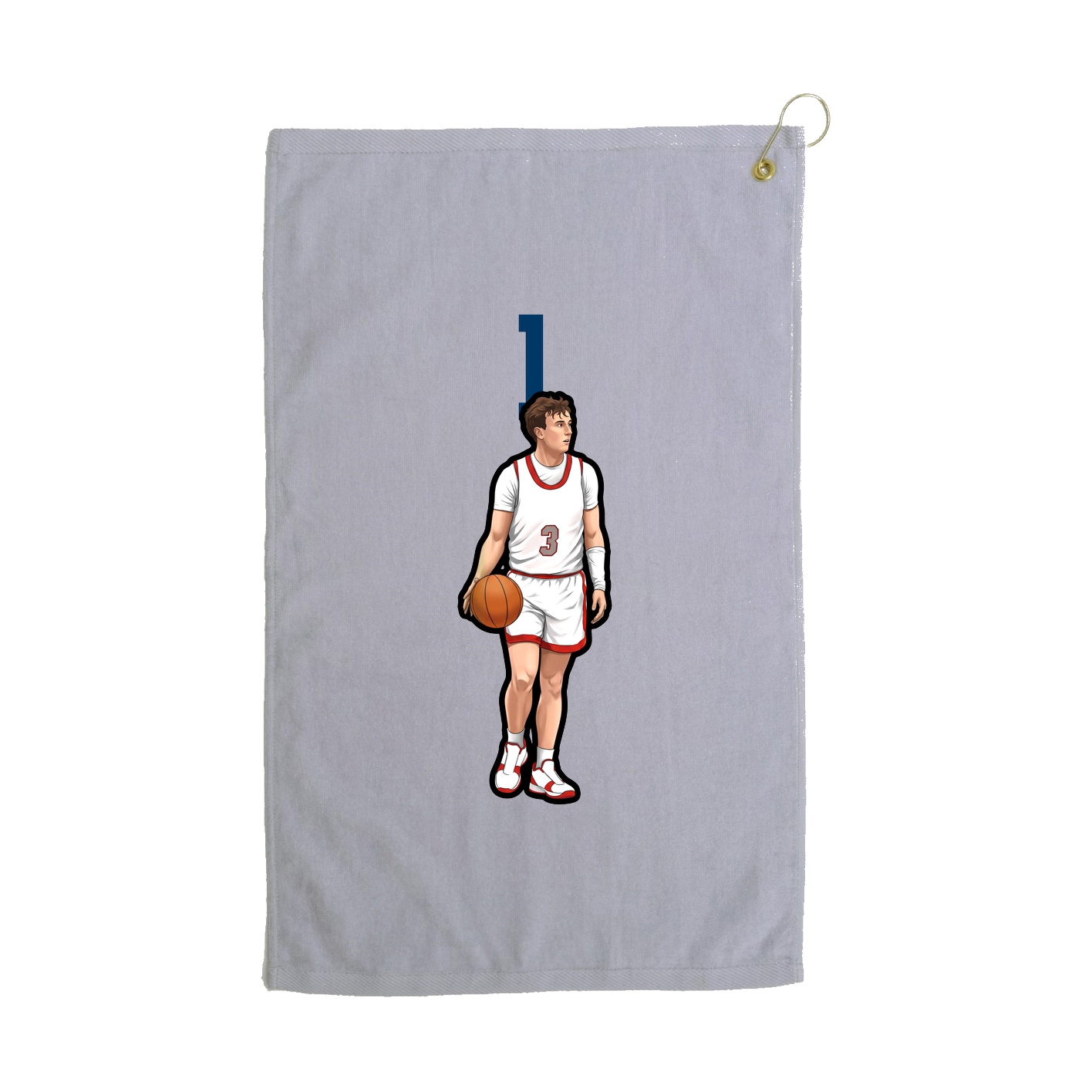 Golf Towel — Number Top in Grey