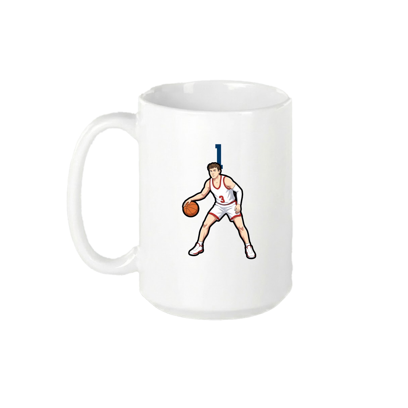 15oz Coffee Mug — Number Top in White