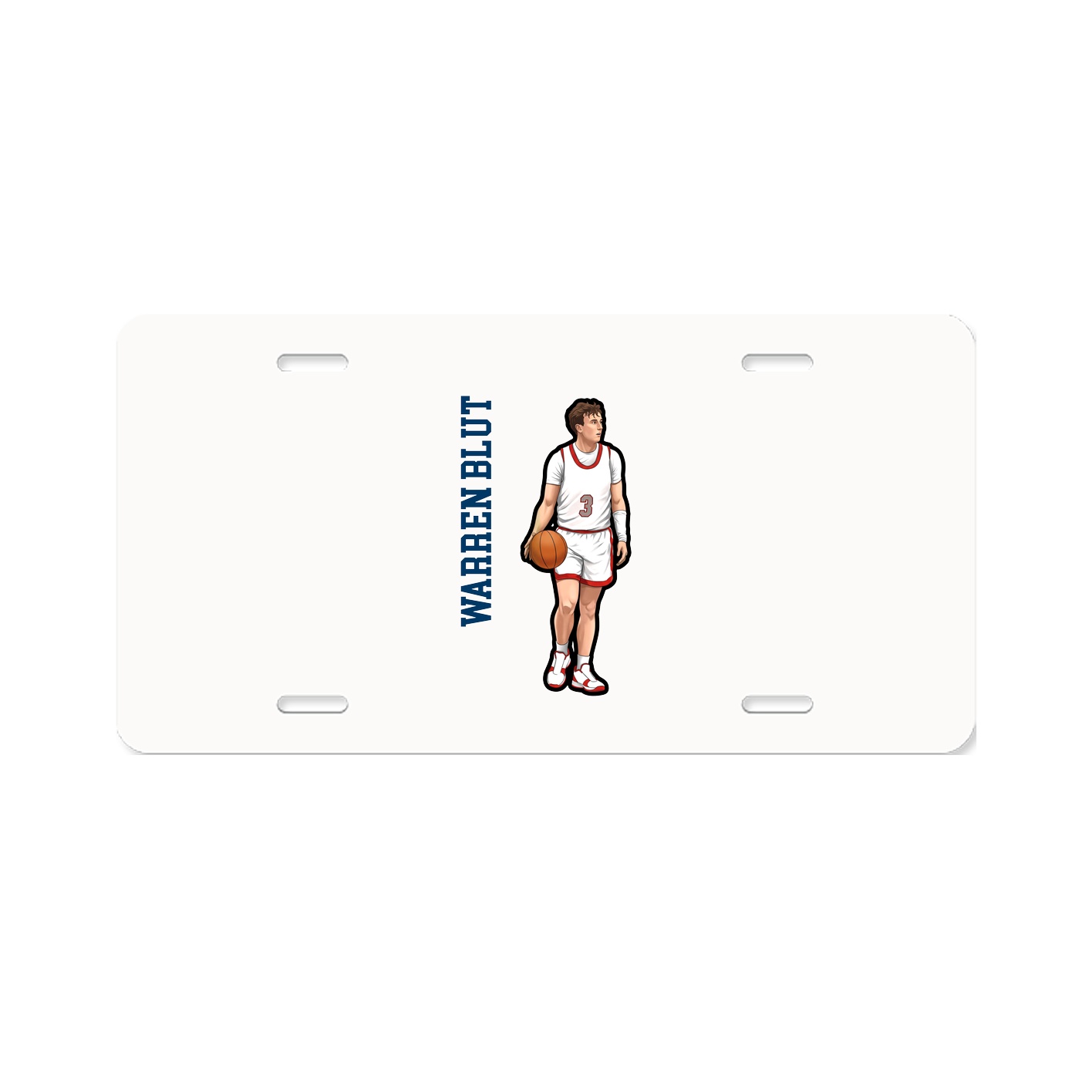 License Plate — Name Vertical in Classic