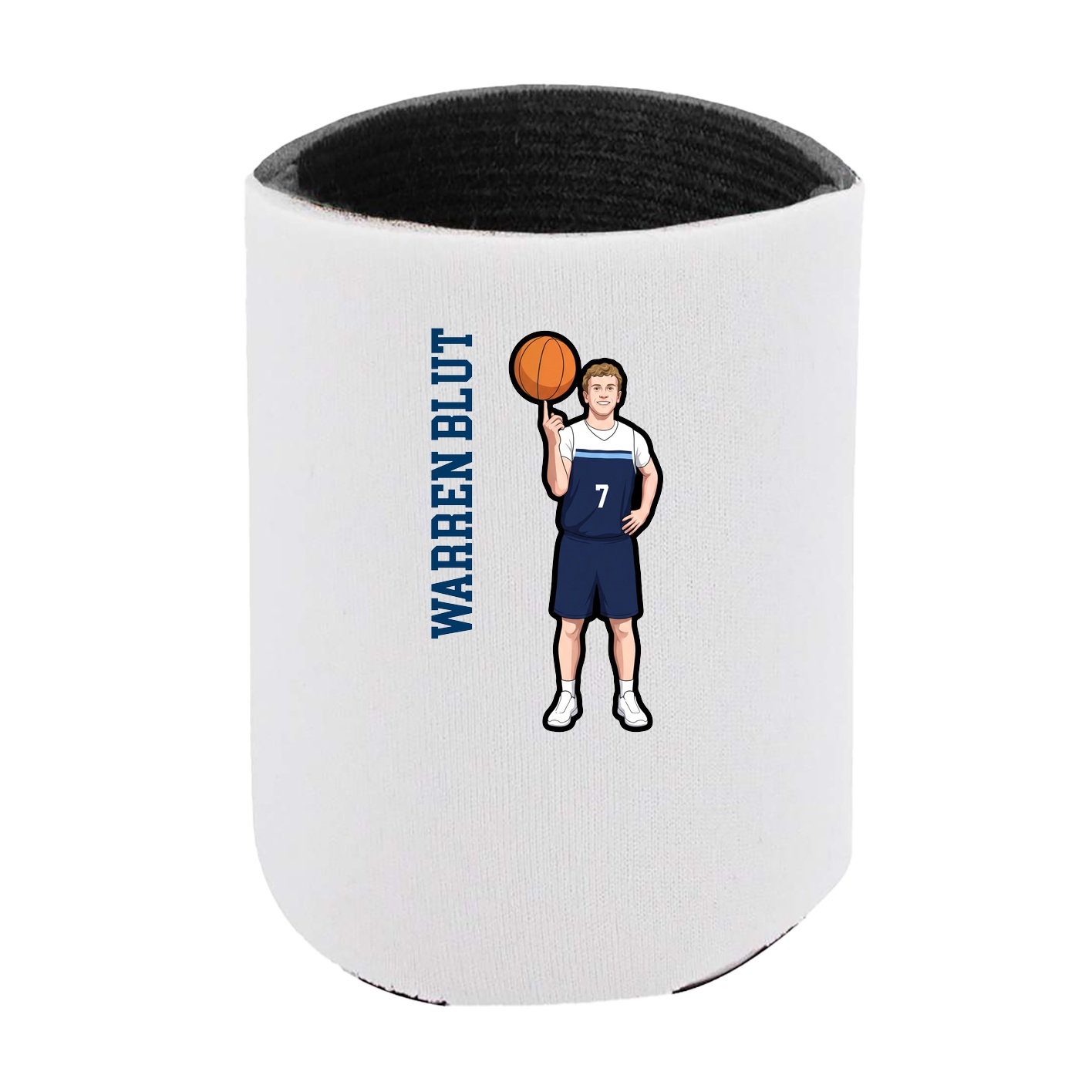 Can Holder — Name Vertical in White