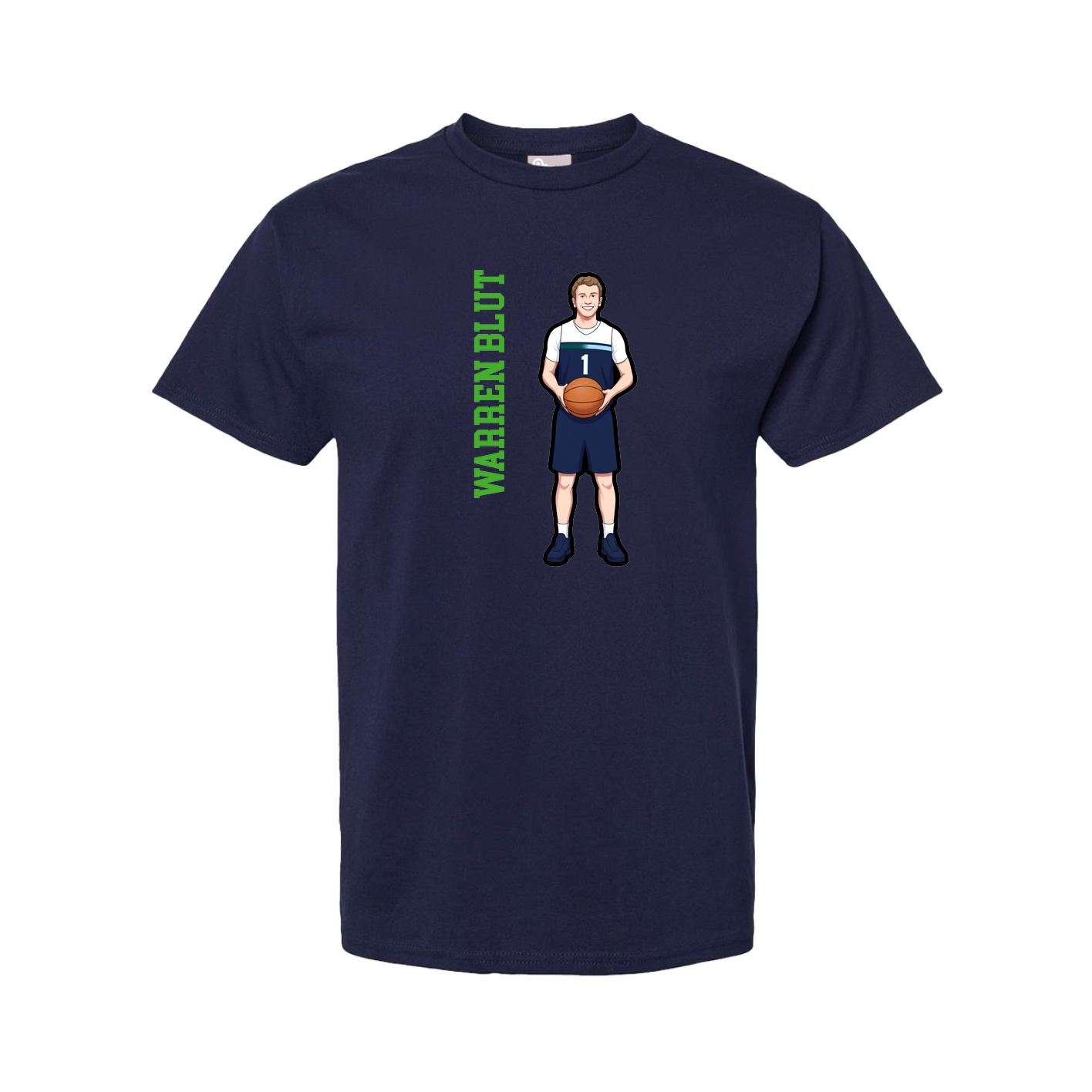 Youth Tee — Name Vertical in Navy