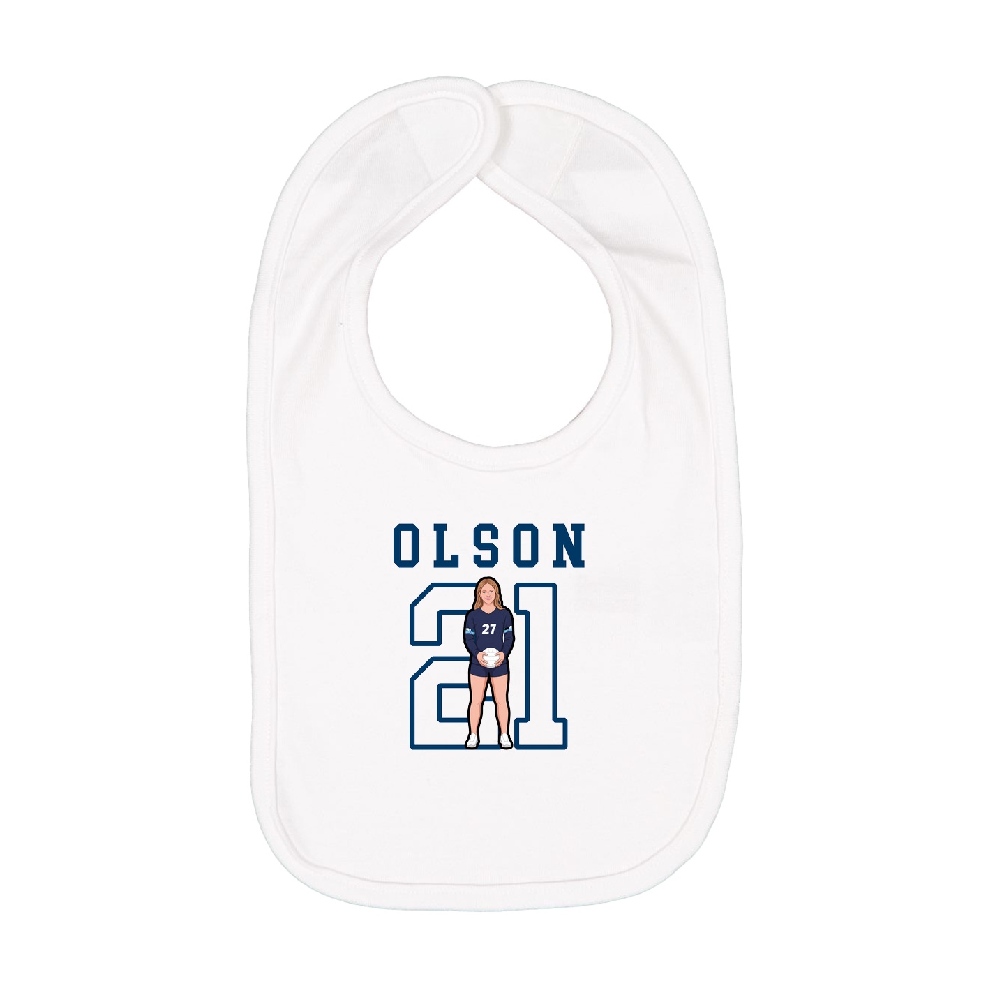 Infant Bib — Shirsey in White