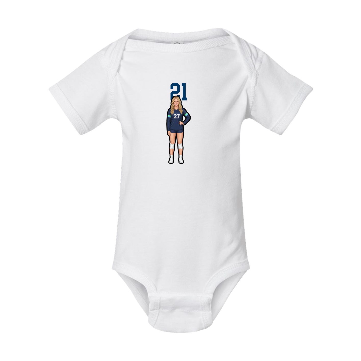 Baby Onesie — Number Top in White