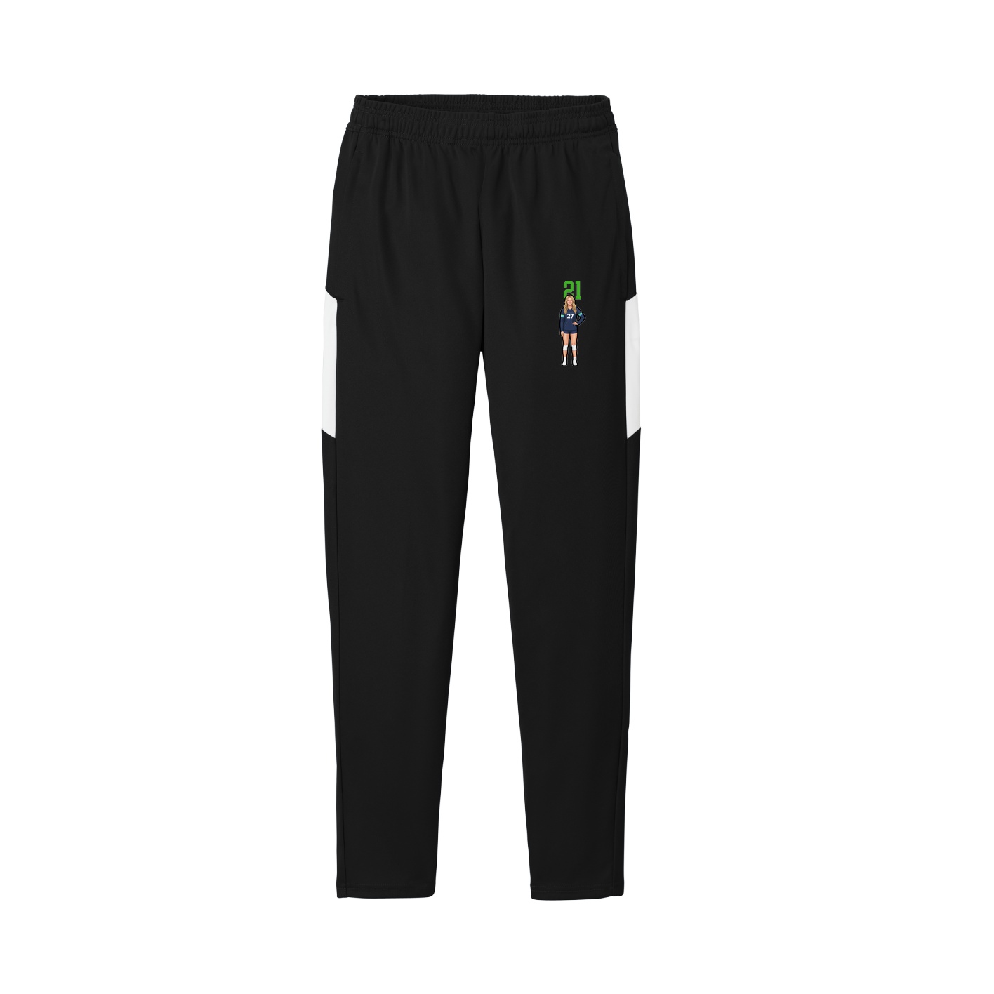 Team Travel Pant — Number Top in Black/White