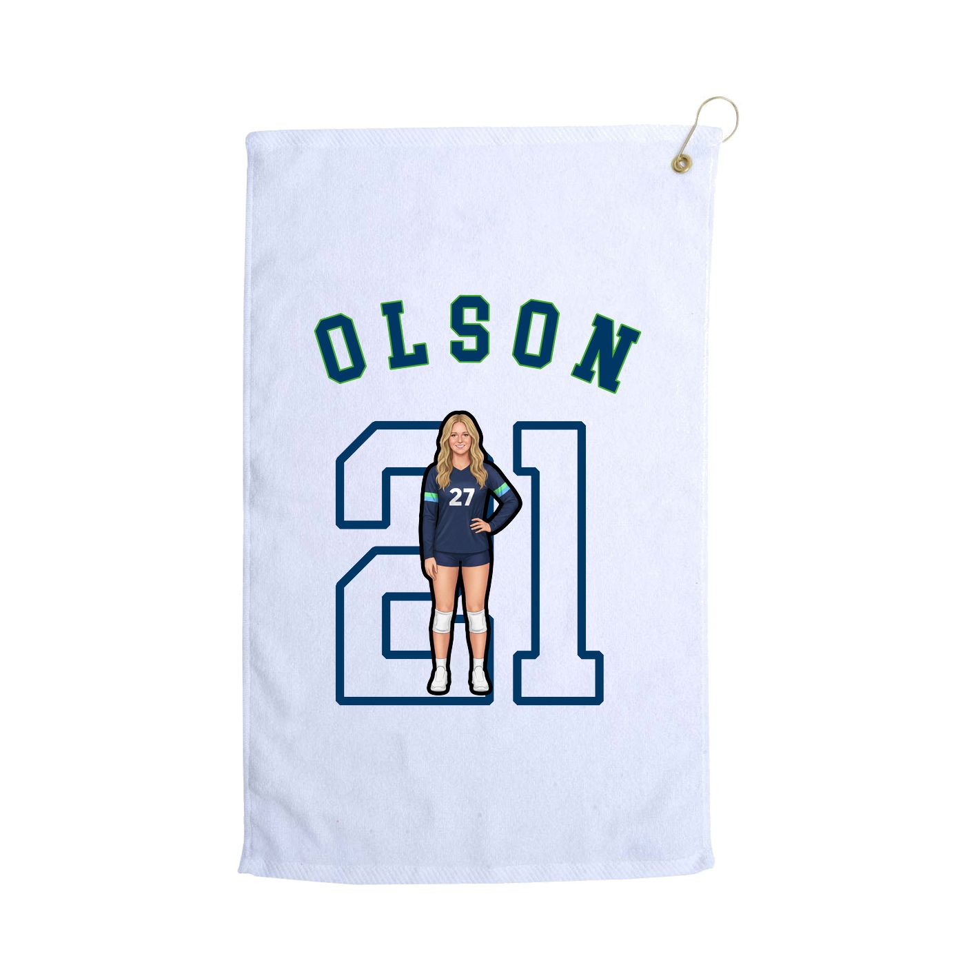 Golf Towel — Shirsey Arch in White