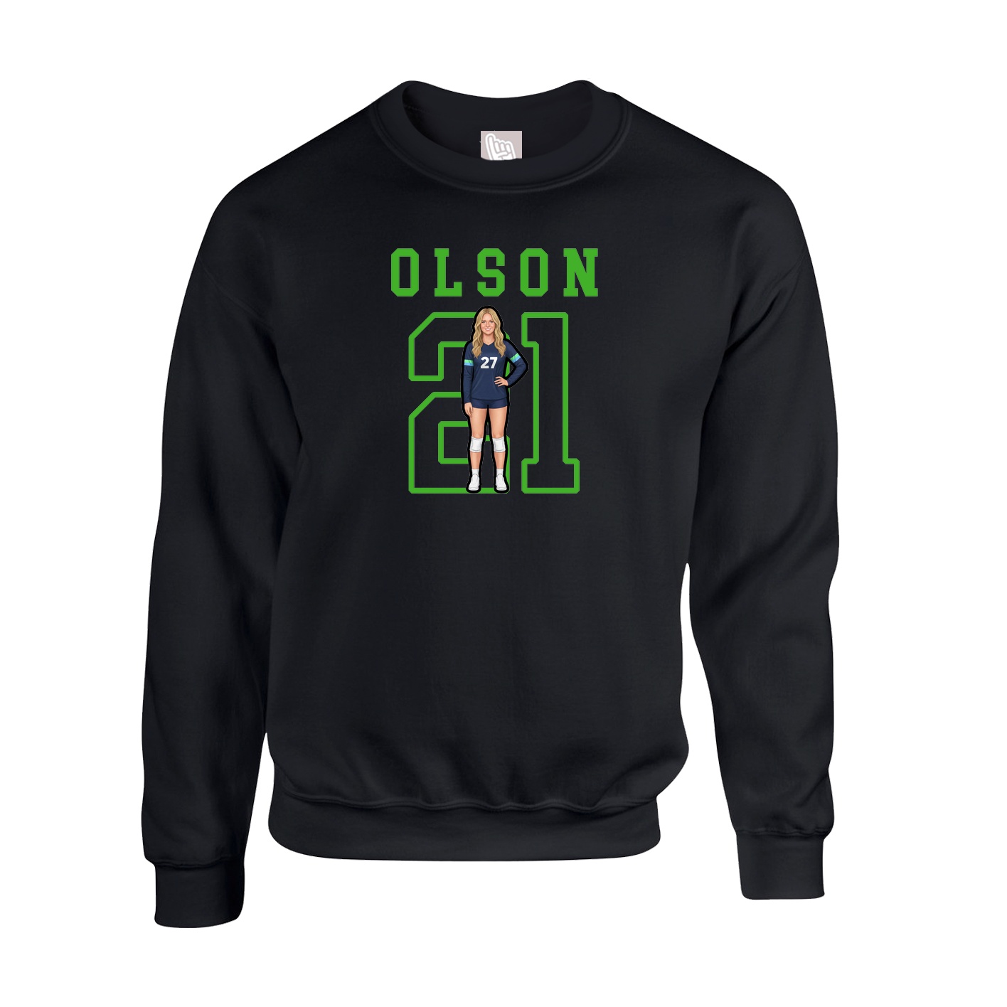 Fleece Crew — Shirsey in Black