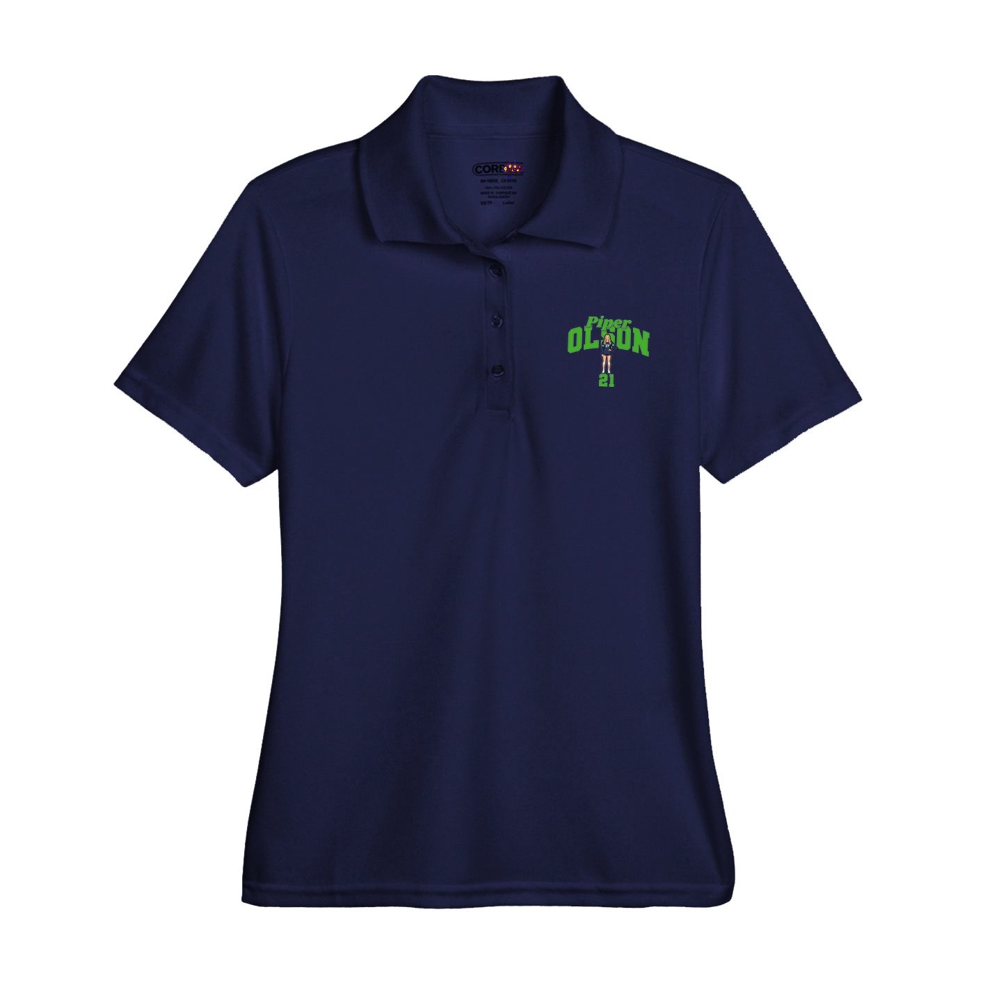 Womens Performance Polo — Signature Arch in Navy