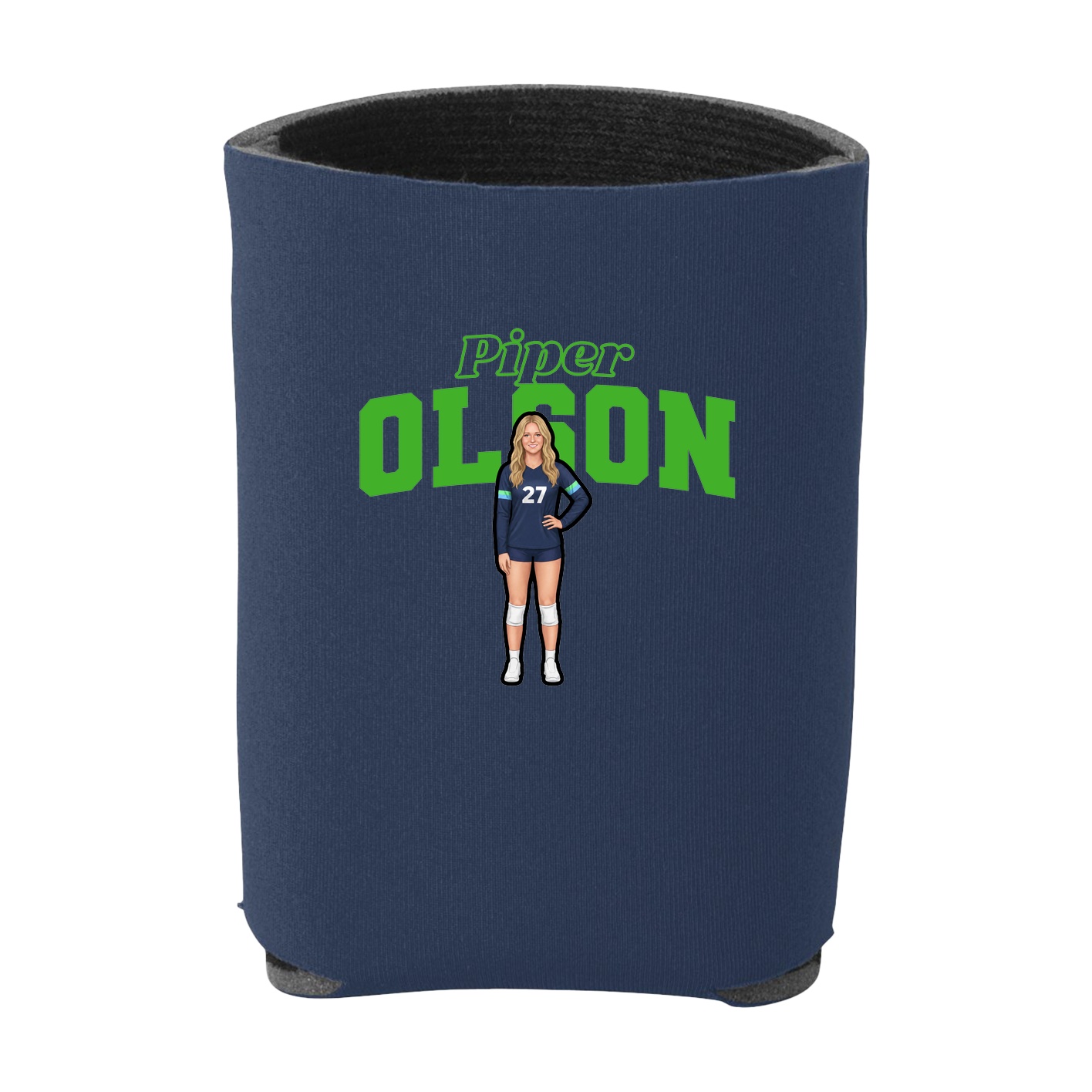 Can Holder — Name Arch in Navy