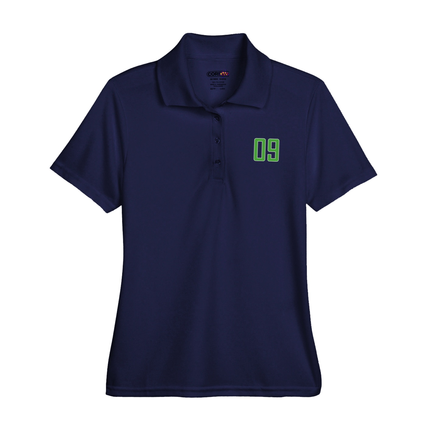 Womens Performance Polo — Front Shirsy in Navy