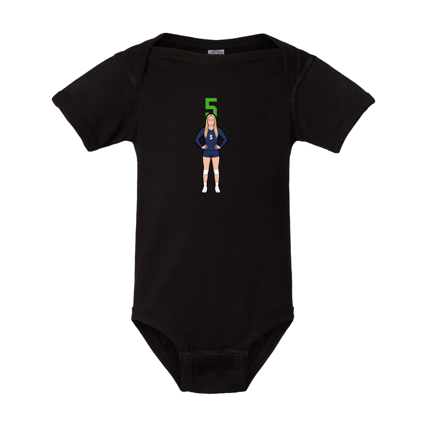Baby Onesie — Number Top in Black