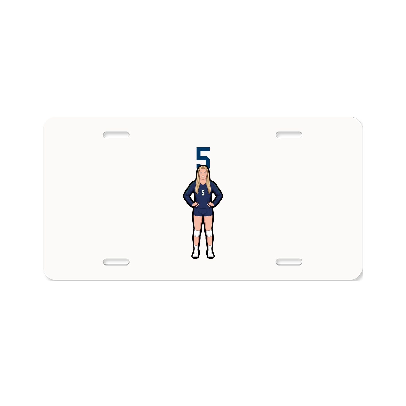 License Plate — Number Top in Classic