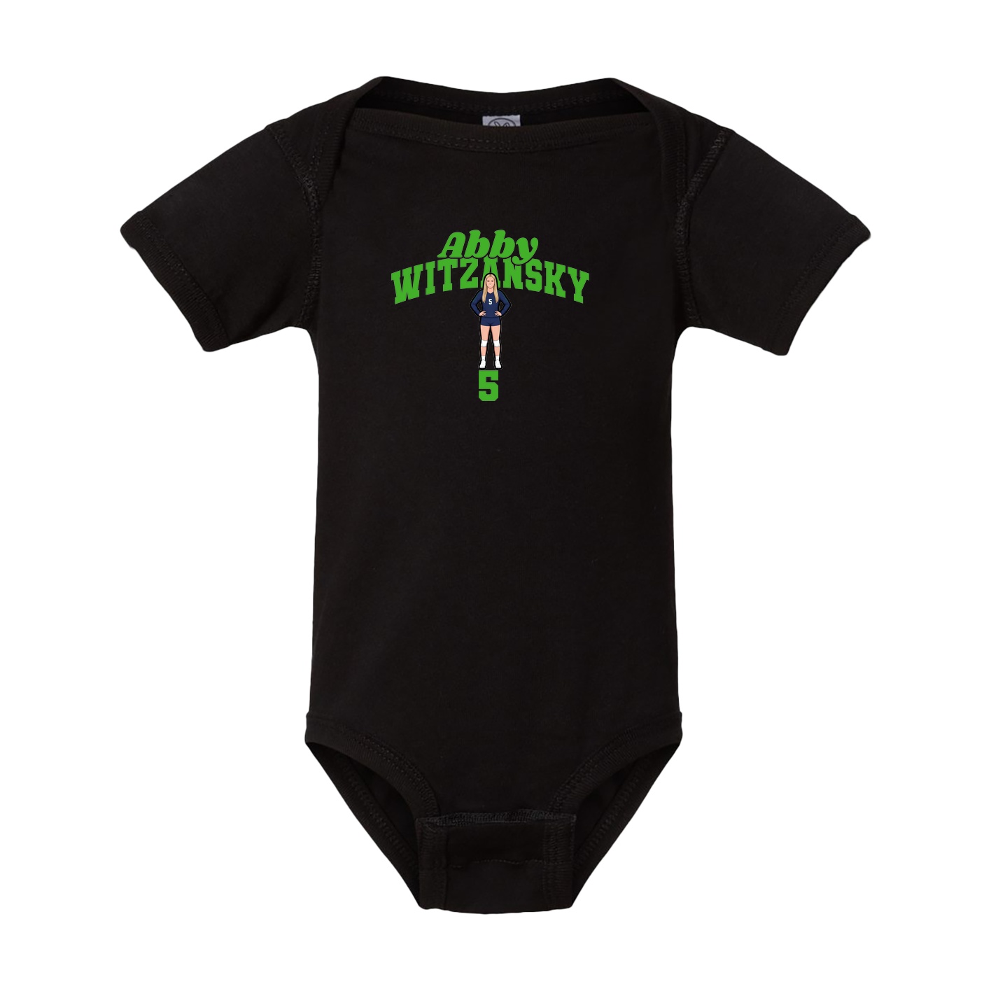 Baby Onesie — Signature Arch in Black
