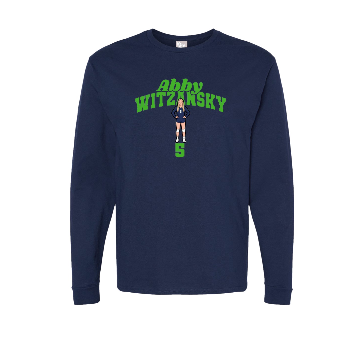 Long Sleeve Tee — Signature Arch in Navy