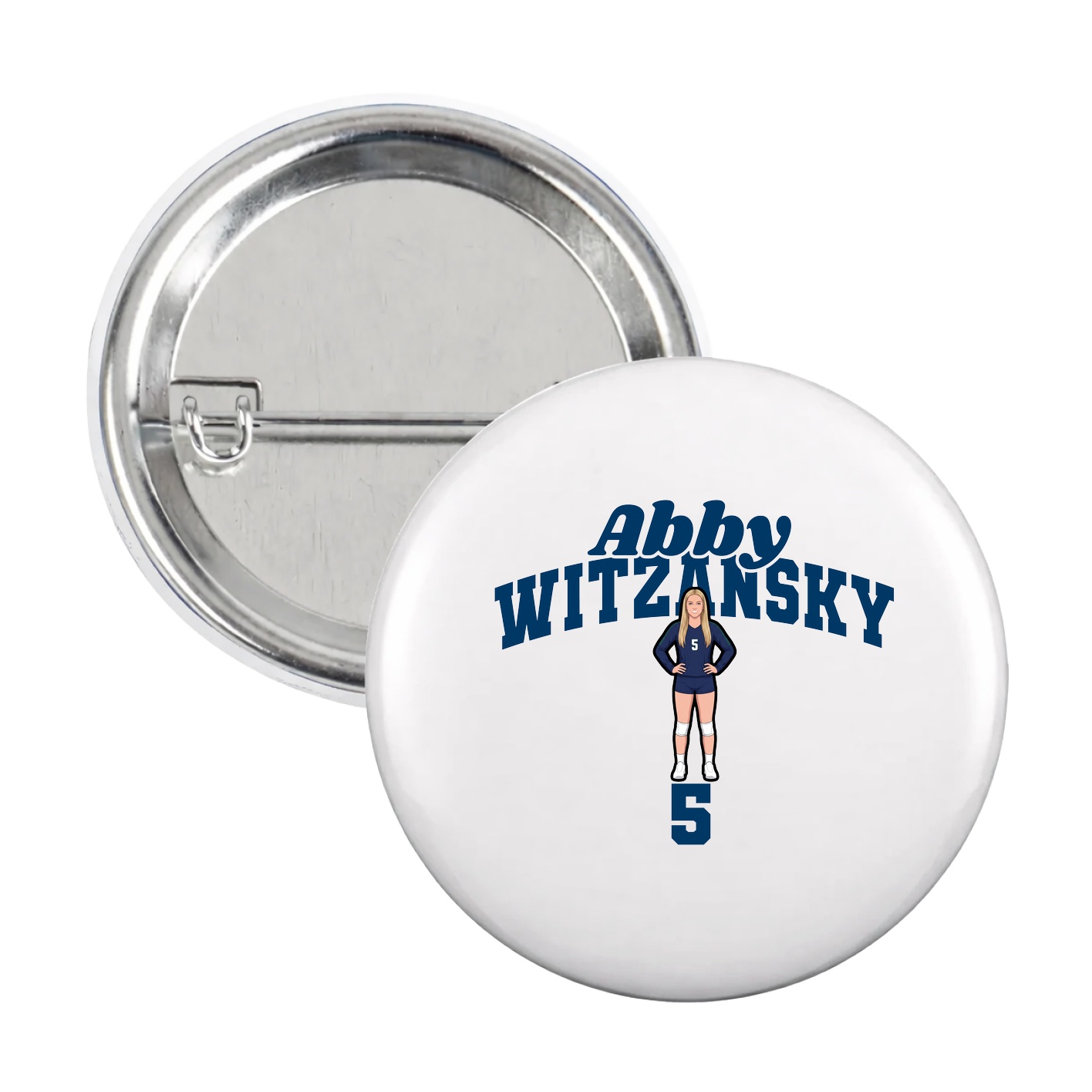 Game Day Button — Signature Arch in White