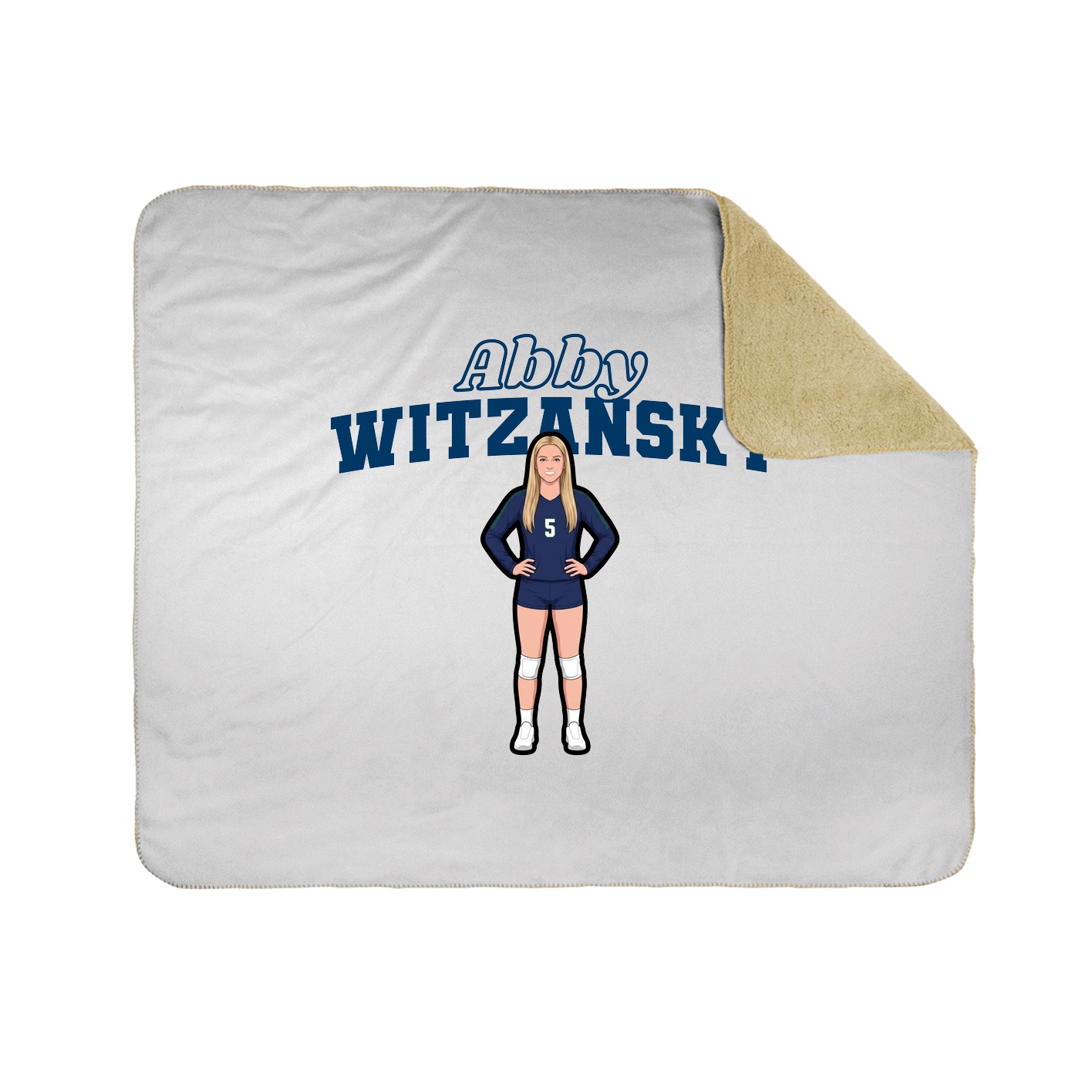 Throw Blanket — Name Arch in White