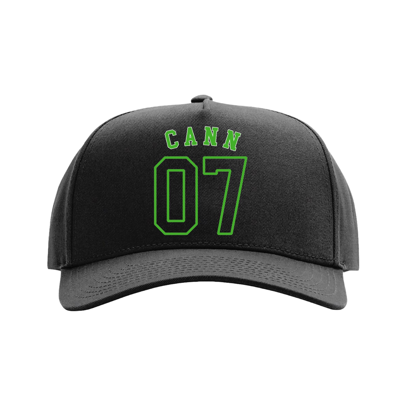 Full Fabric Five-Panel Champ Cap — Shirsey Arch in Black