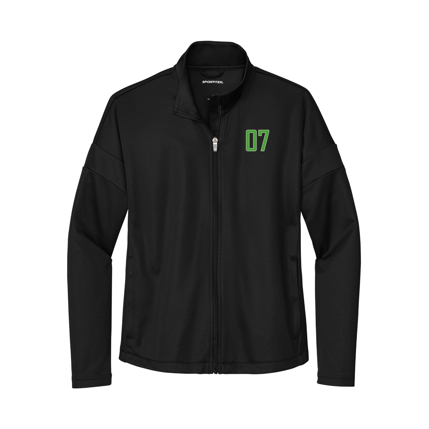 Womens Team Travel Full-Zip Jacket — Front Shirsy in Black