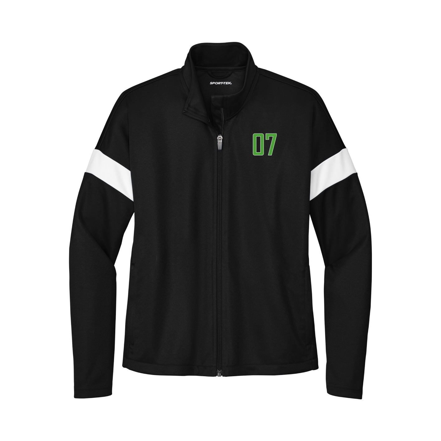 Womens Team Travel Full-Zip Jacket — Front Shirsy in Black/White