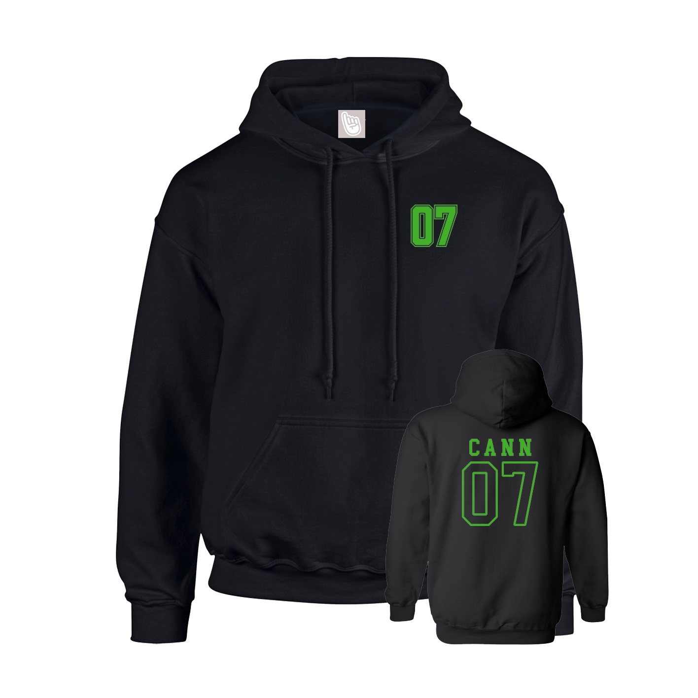 Youth Hoodie — Chest Back in Black