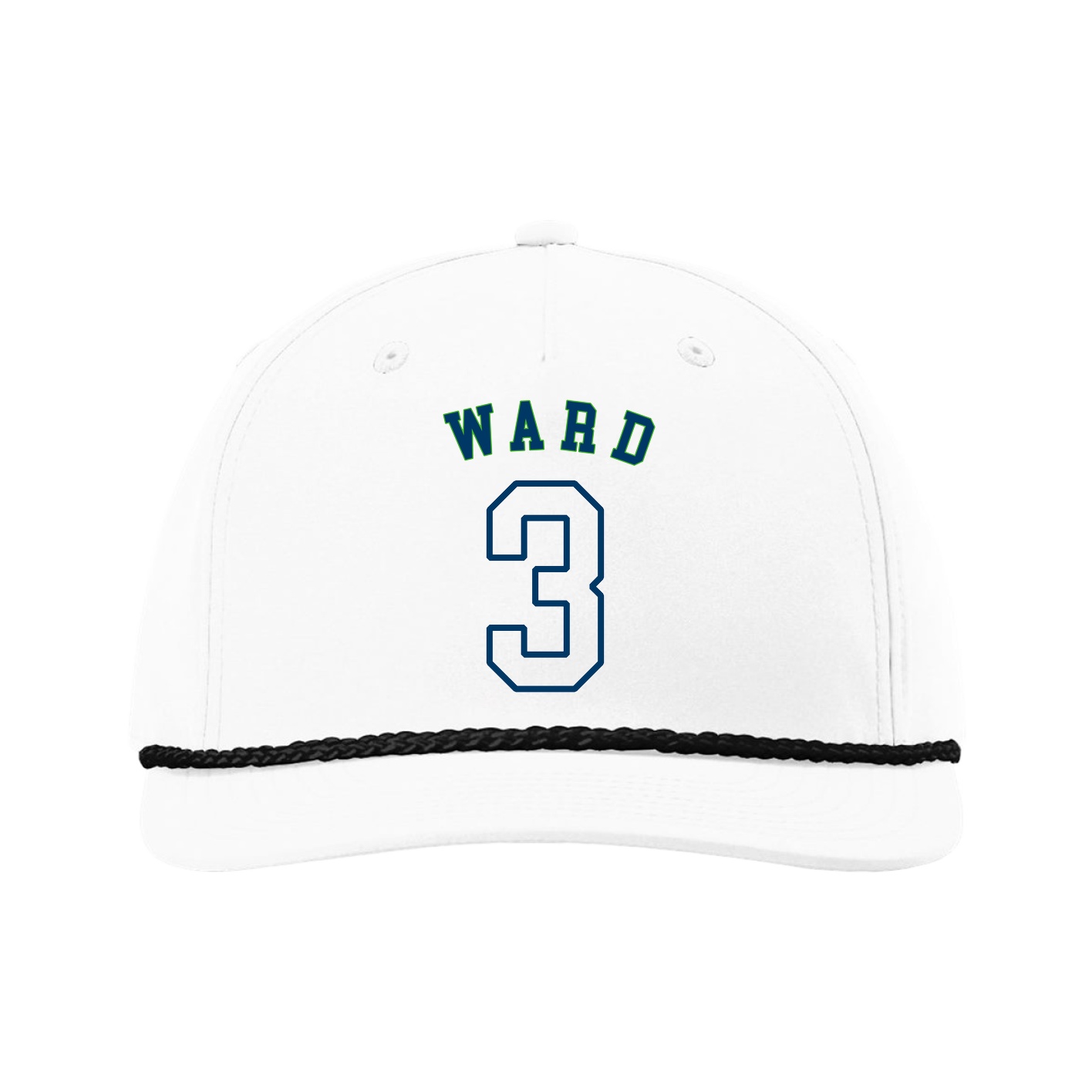Five-Panel Classic Rope Cap — Shirsey Arch in White