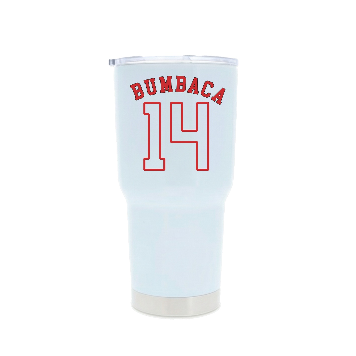30oz Stainless Steel Tumbler — Shirsey Arch in White