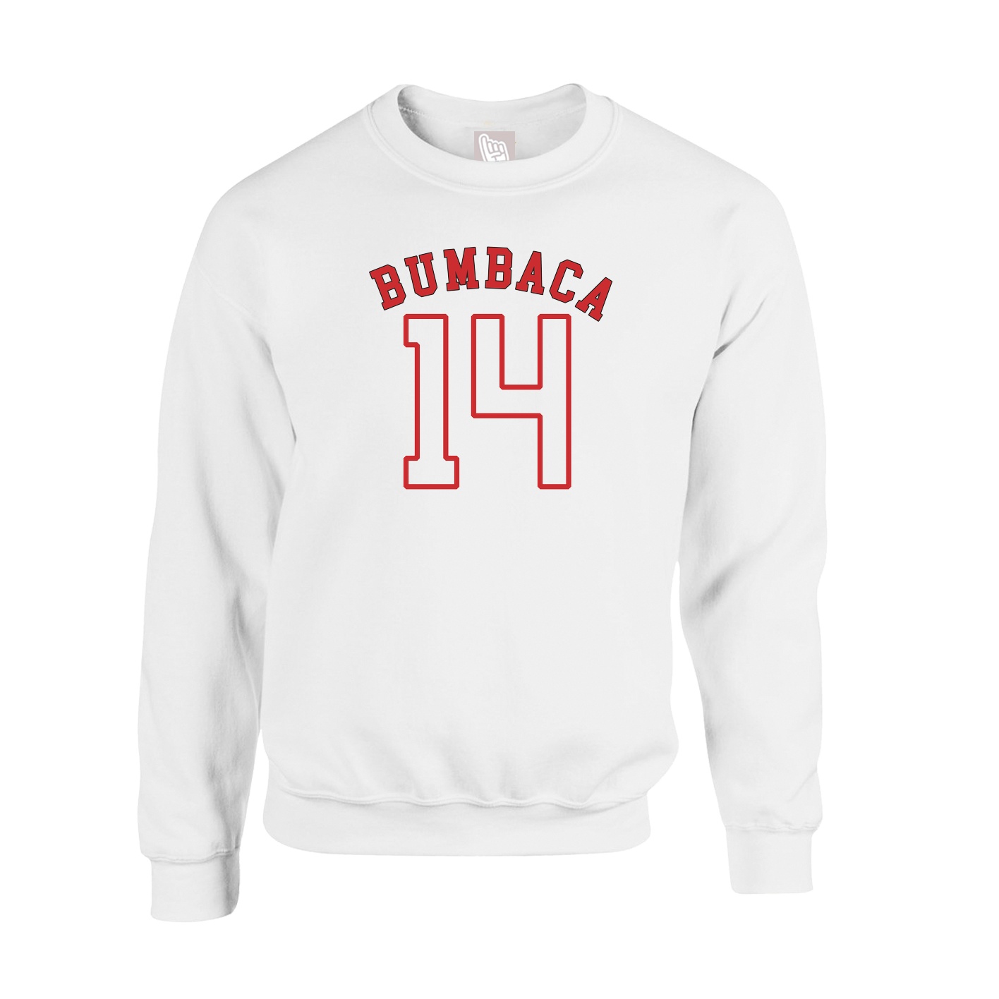 Fleece Crew — Shirsey Arch in White