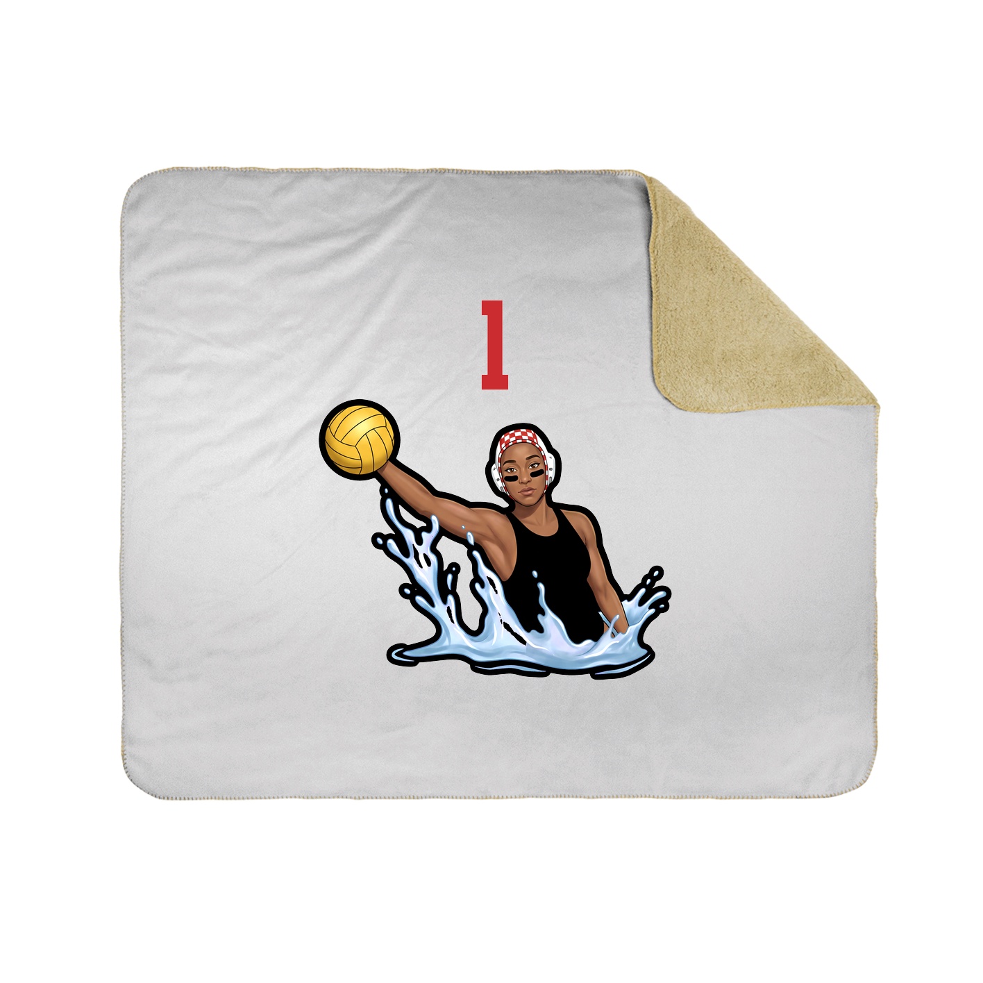 Throw Blanket — Number Top in White