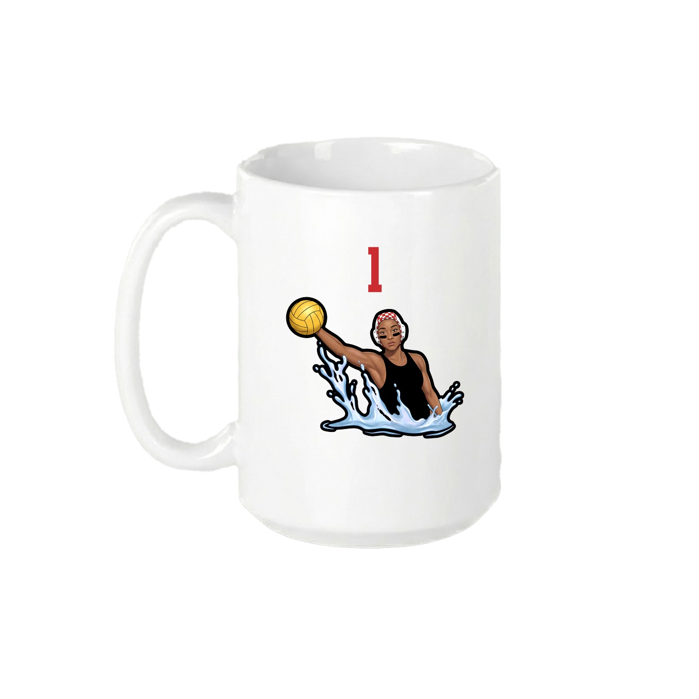 15oz Coffee Mug — Number Top in White