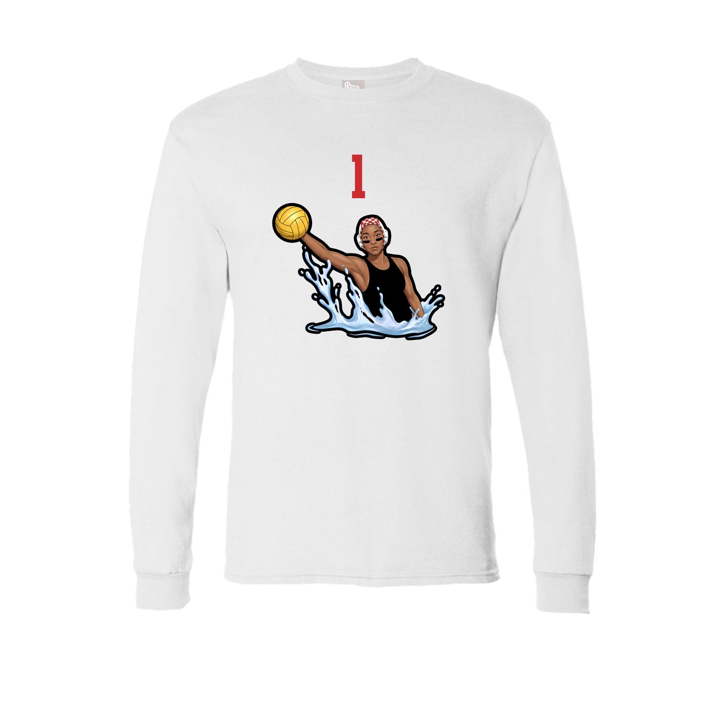 Long Sleeve Tee — Number Top in White