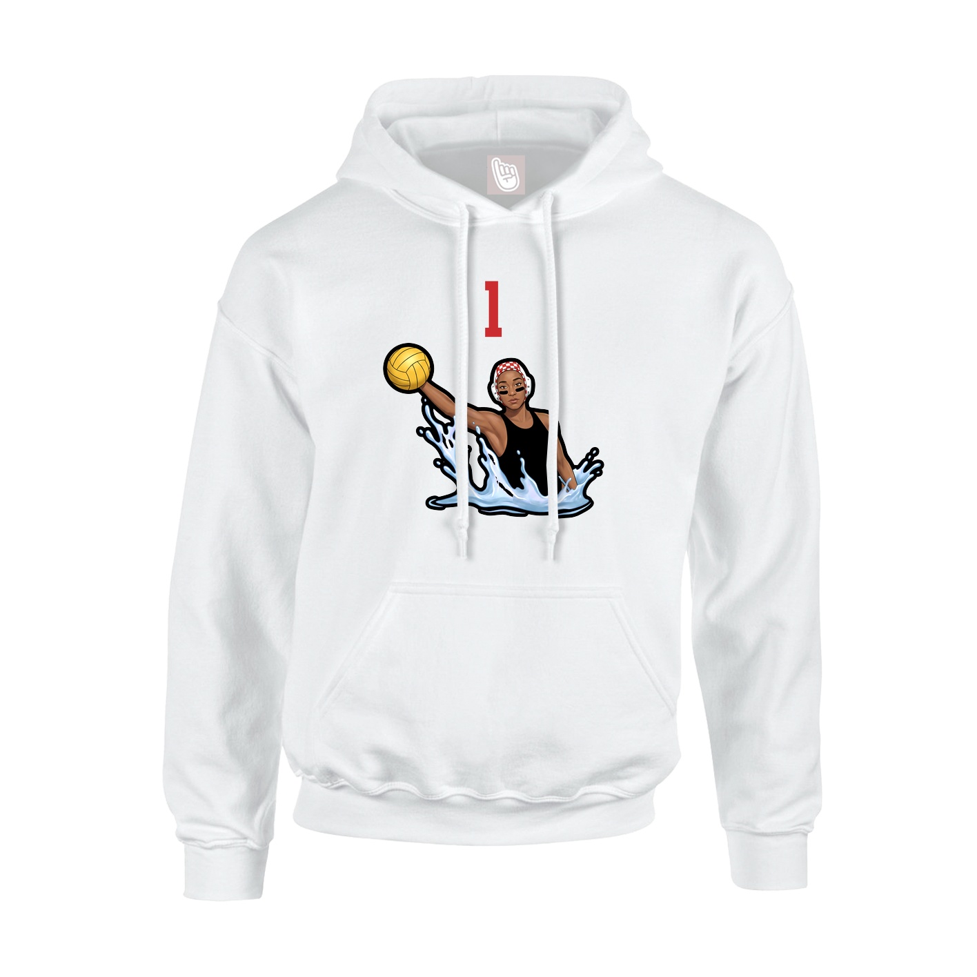 Hoodie — Number Top in White