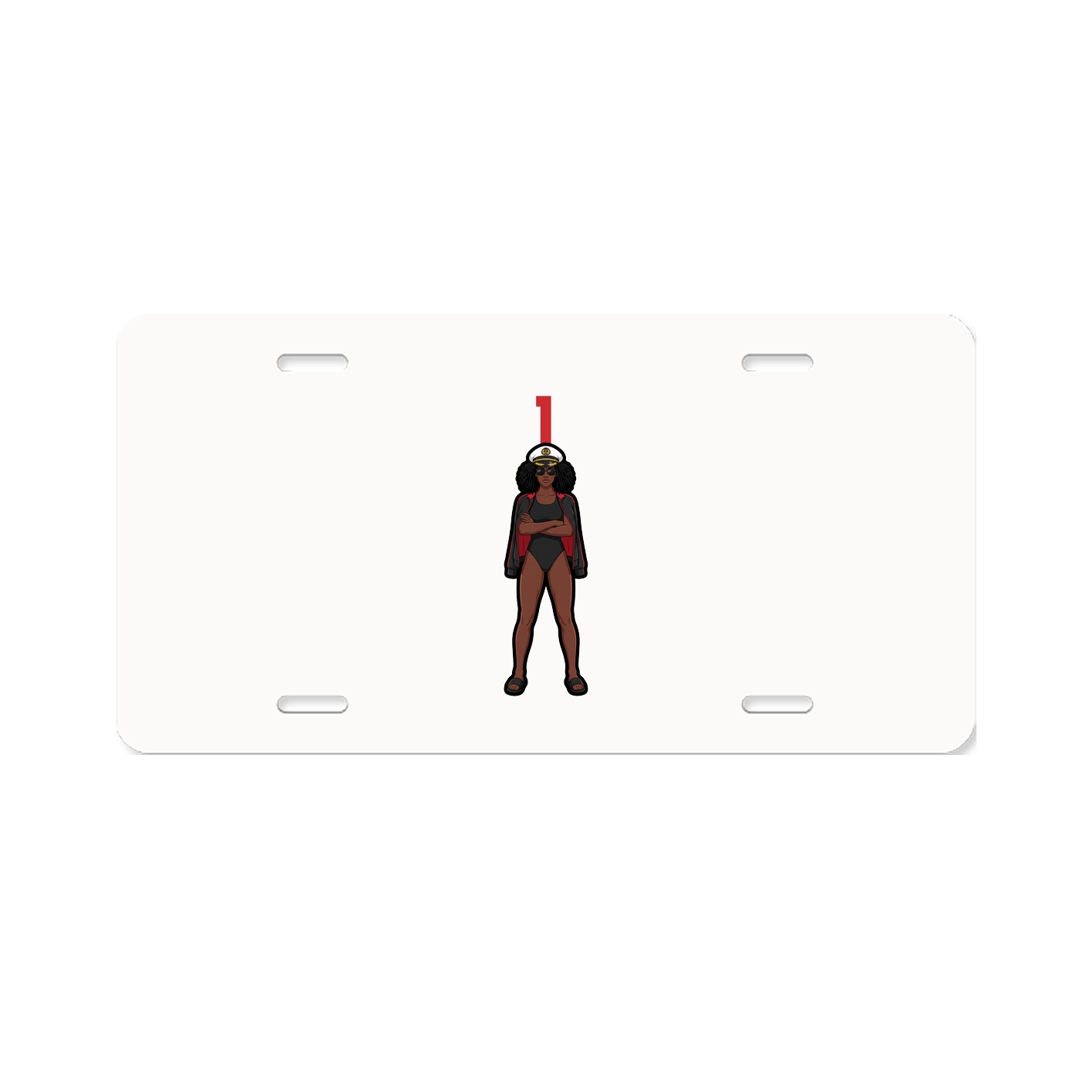 License Plate — Number Top in Classic