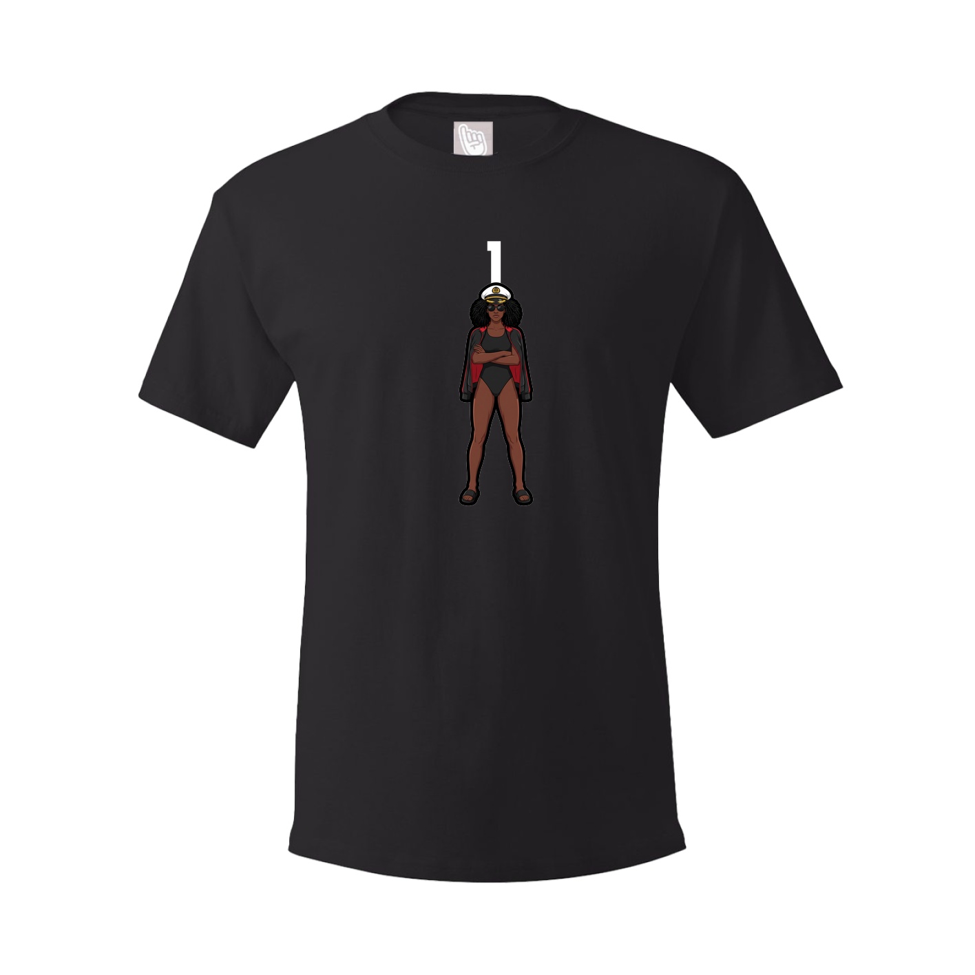 Youth Tee — Number Top in Black