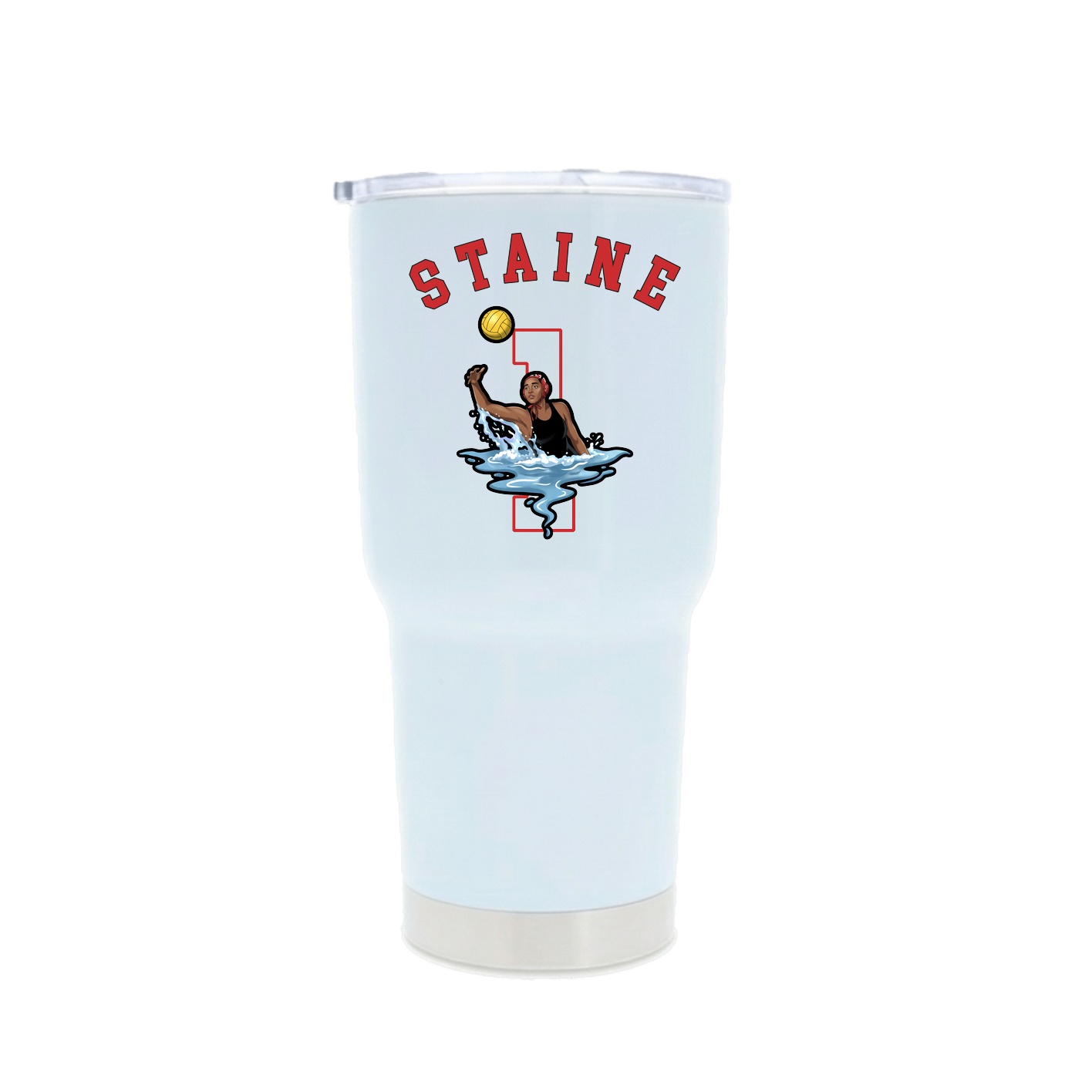 30oz Stainless Steel Tumbler — Shirsey Arch in White