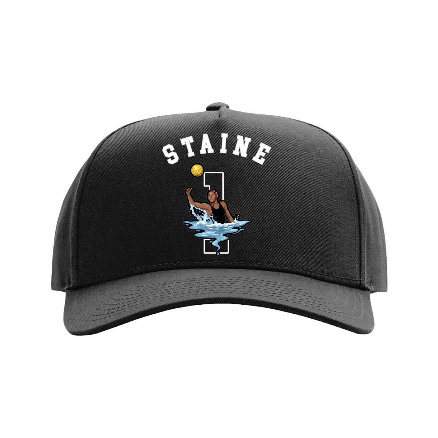 Full Fabric Five-Panel Champ Cap — Shirsey Arch in Black
