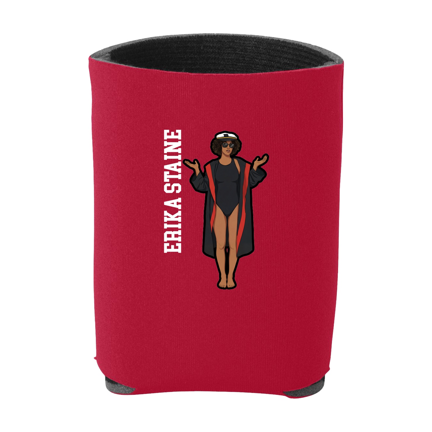 Can Holder — Name Vertical in Red