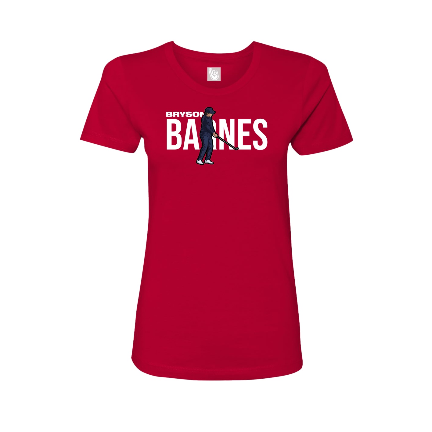 Fitted Women's Tee — Player Name in Red