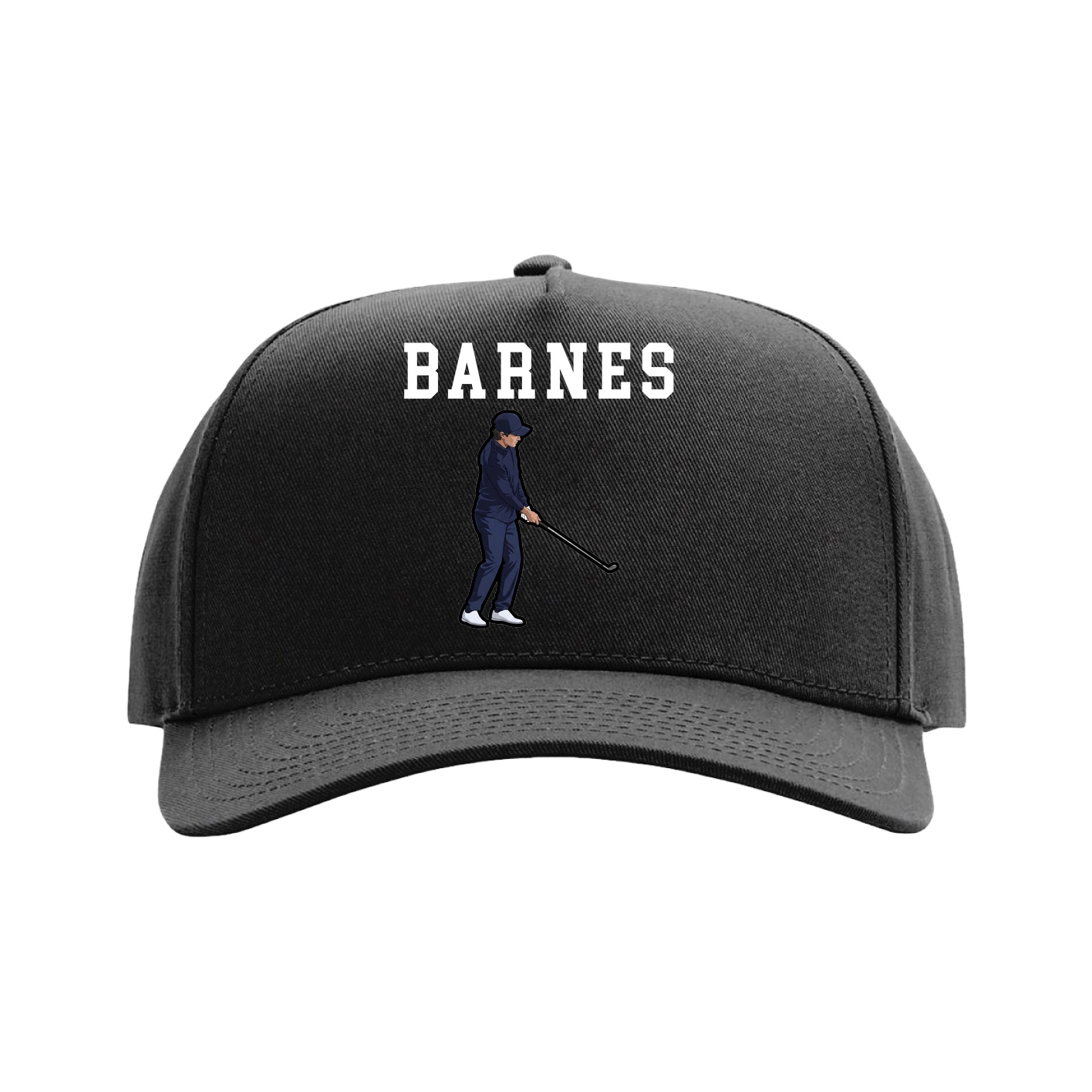 Full Fabric Five-Panel Champ Cap — Shirsey in Black