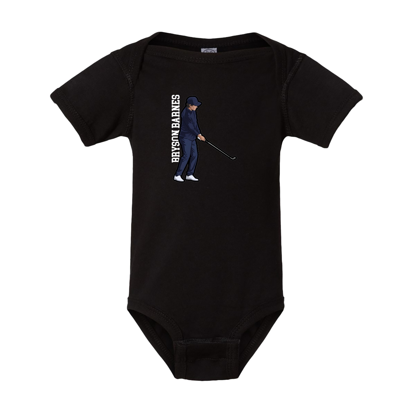 Baby Onesie — Name Vertical in Black