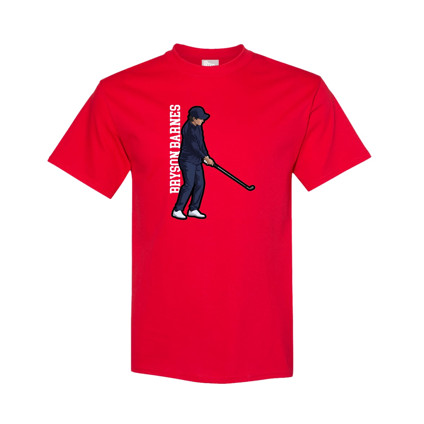 Youth Tee — Name Vertical in Red