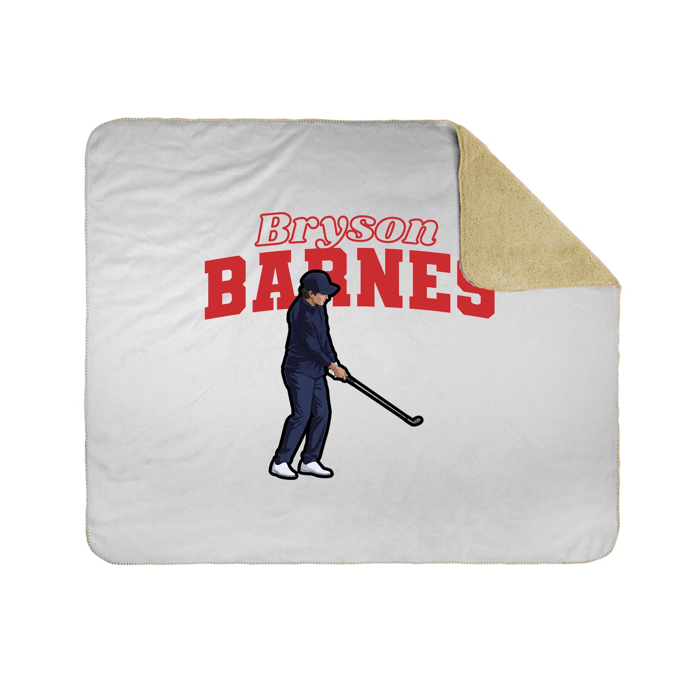Throw Blanket — Name Arch in White