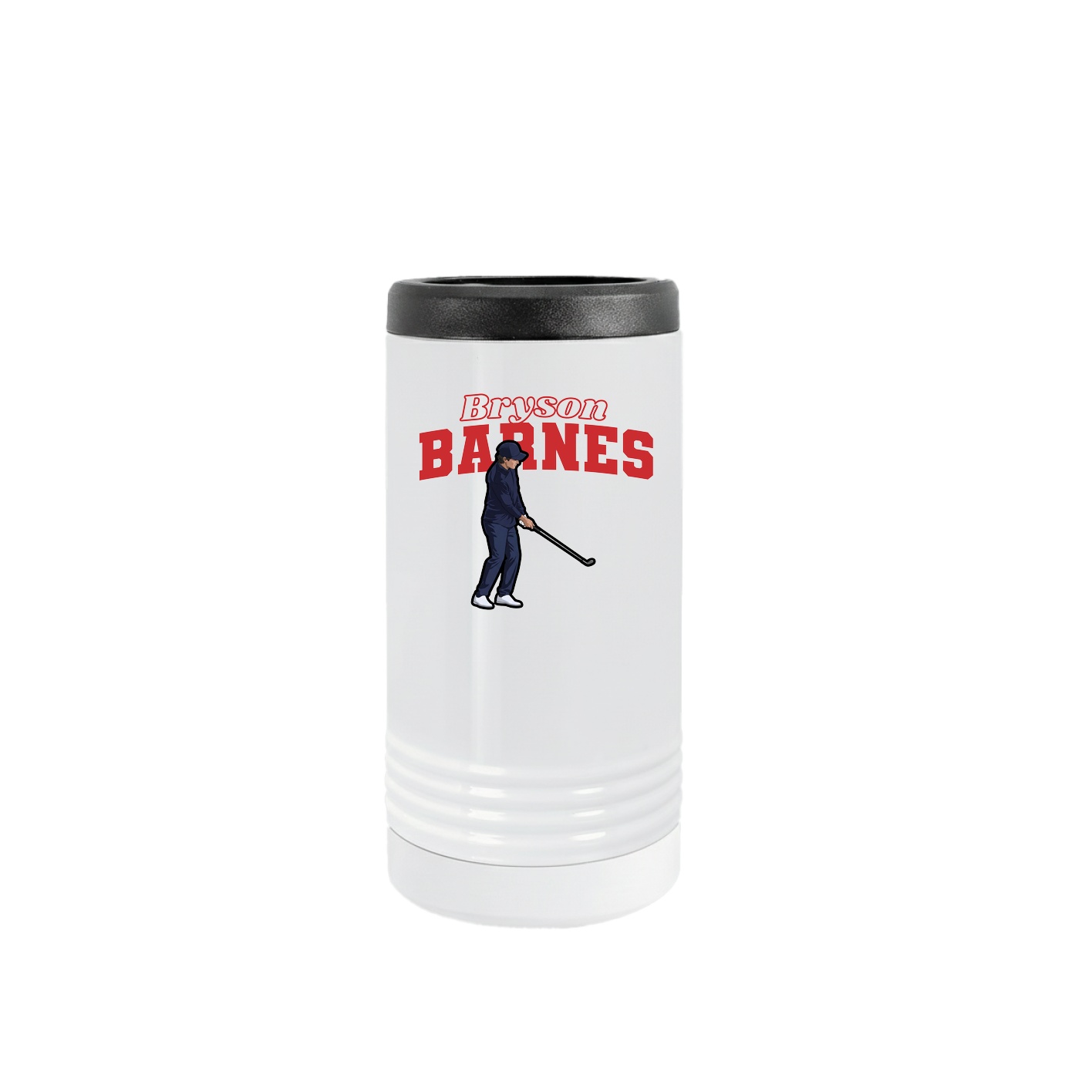 Slim Beverage Holder — Name Arch in White