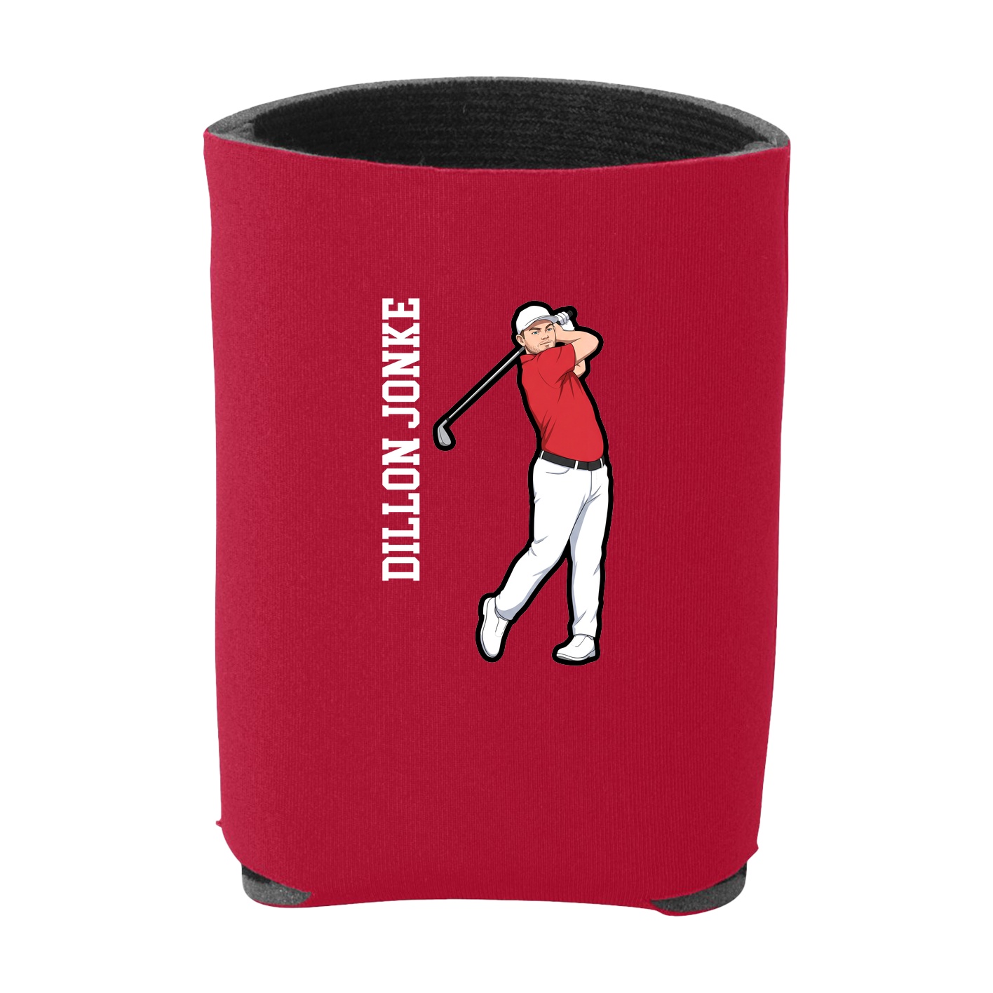 Can Holder — Name Vertical in Red